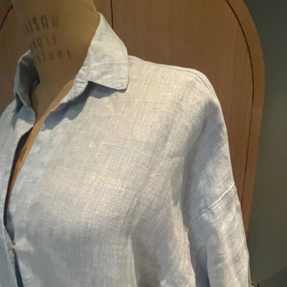 Whistles of London relaxed linen shirt dress